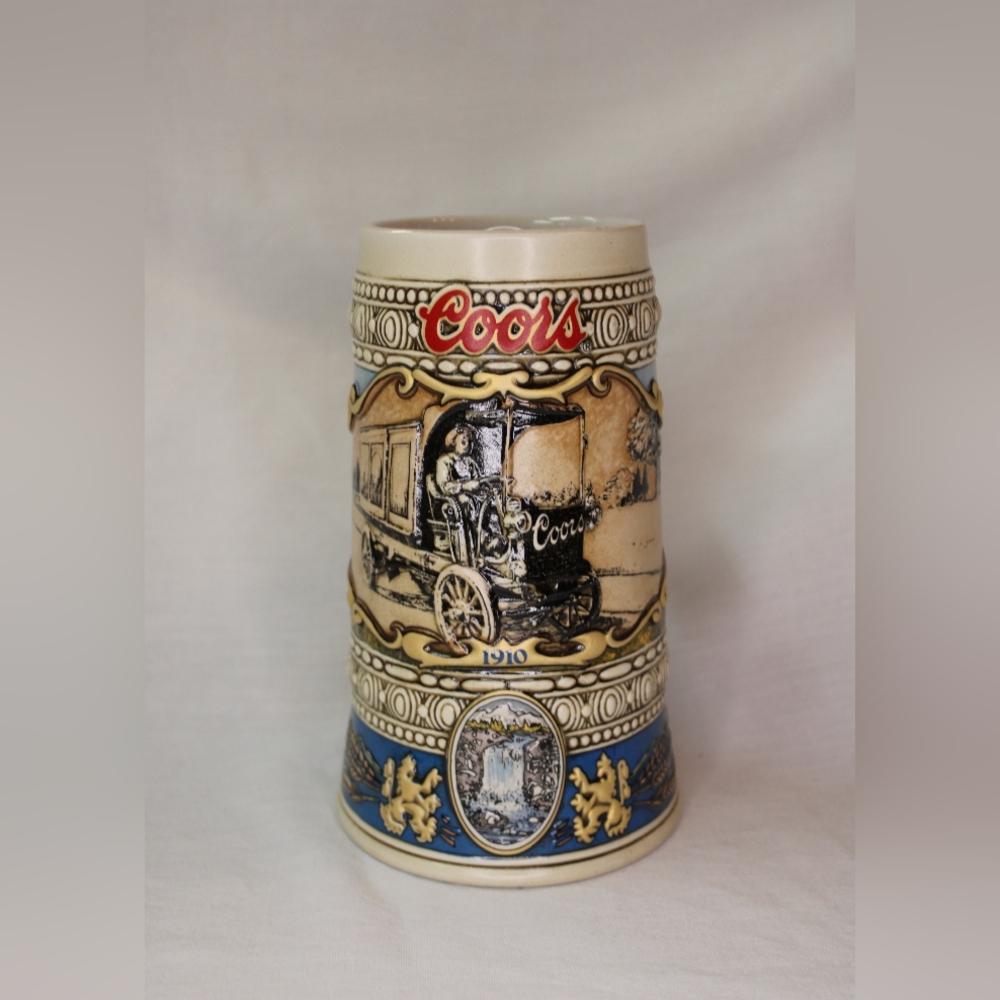 Vintage 1989 Coors Beer Stein MADE IN Brazil 1910 Beer Truck